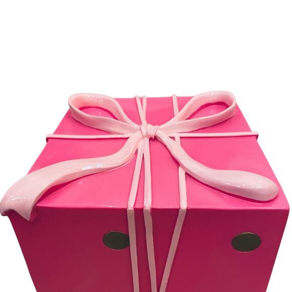 34th & Pine Pink Gold Polka Dot Christmas Present Bow Outdoor Holiday Decor New - Picture 14 of 16
